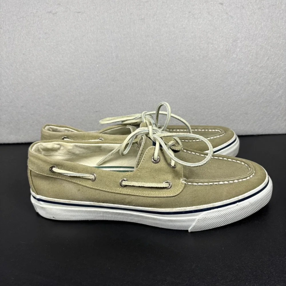 Sperry Top Sider Bahama Boat Shoes KHAKI/OYSTER  0561043 Mens Size 10.5M Loafers